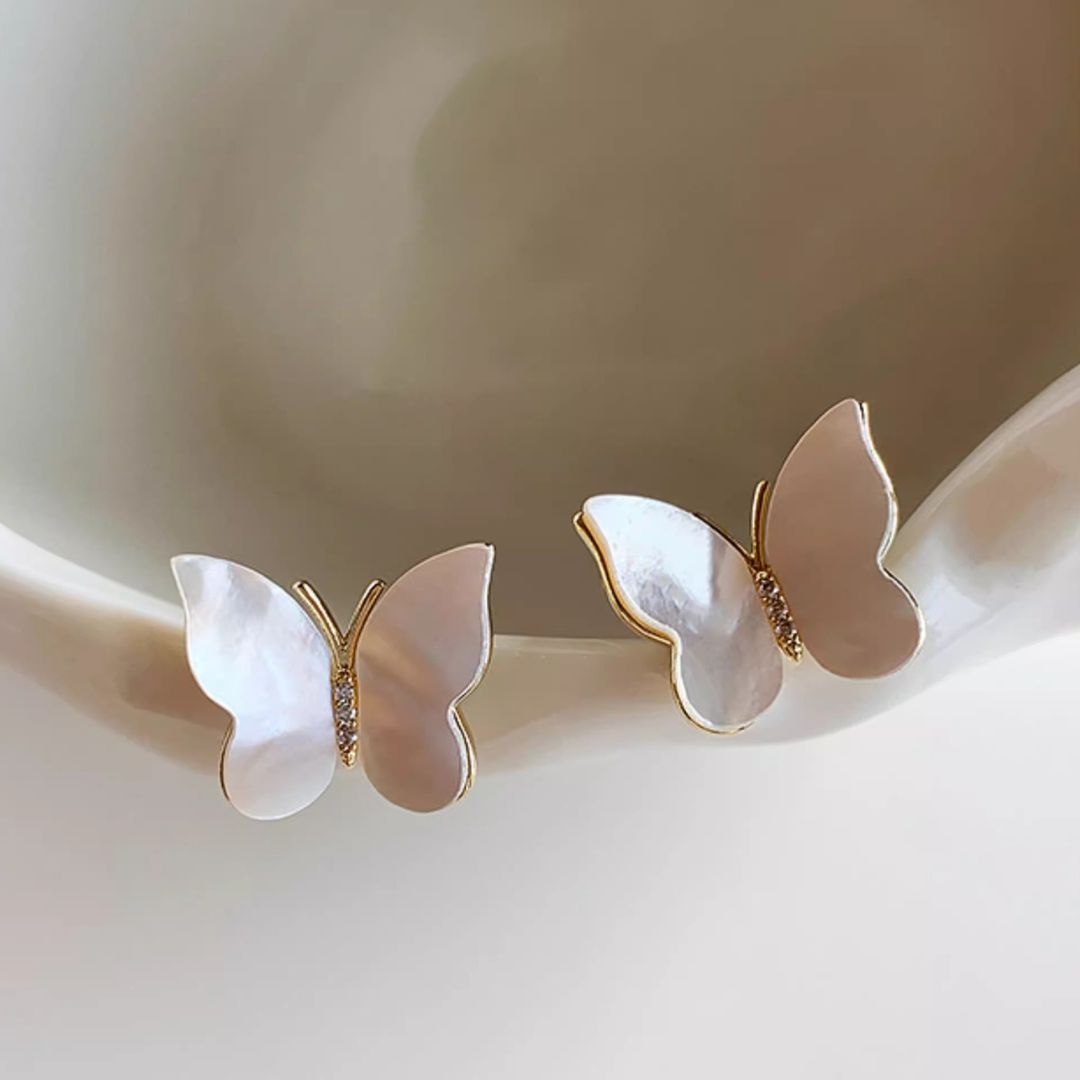 Iridescent Wings Studs Earrings