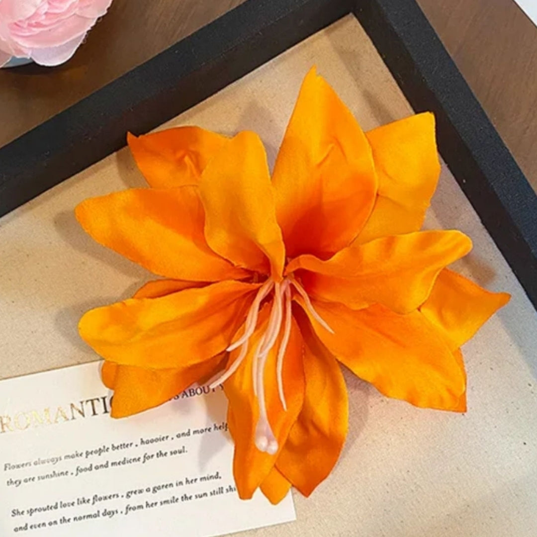 Orange Lily Clip