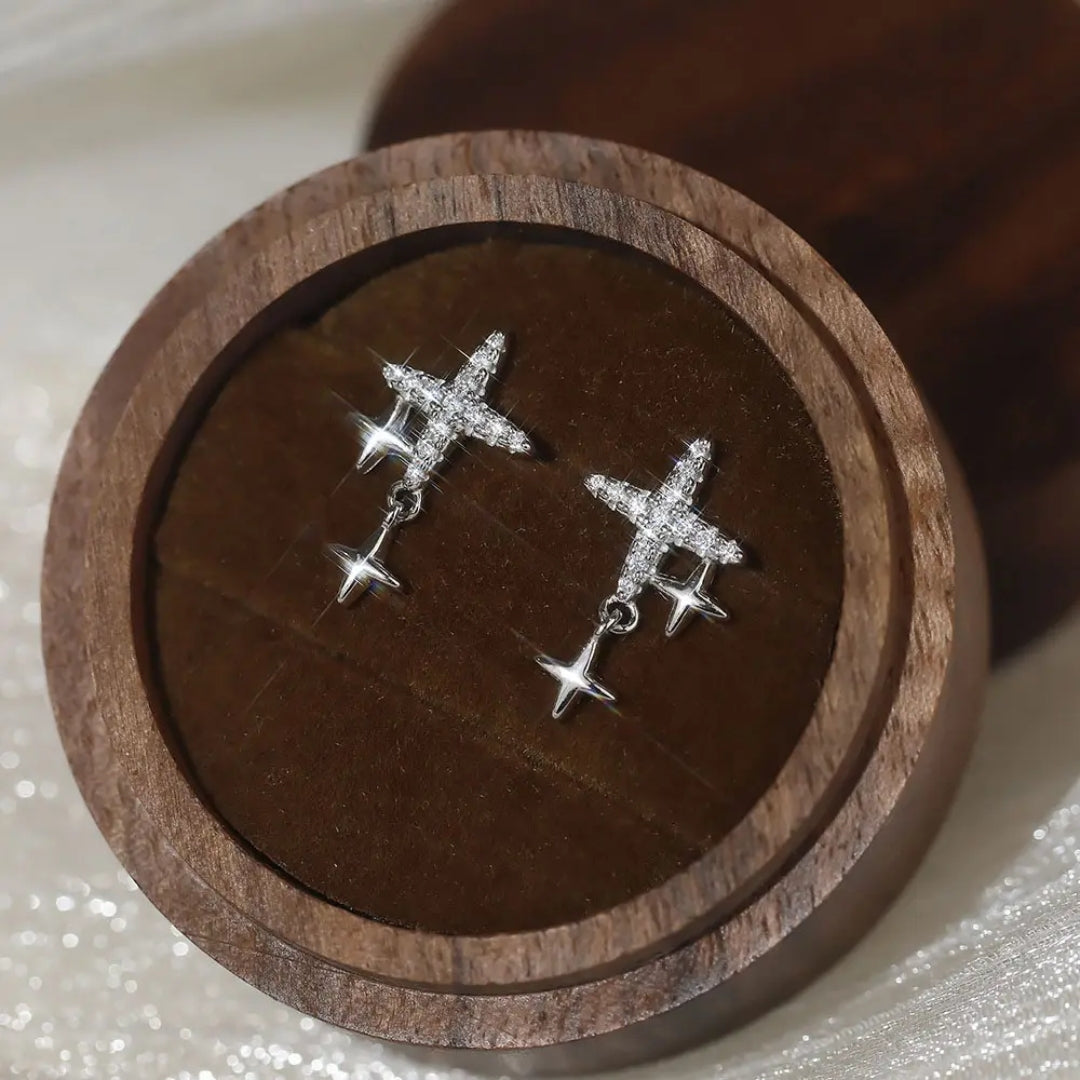 Divine Dazzle Cross Earrings