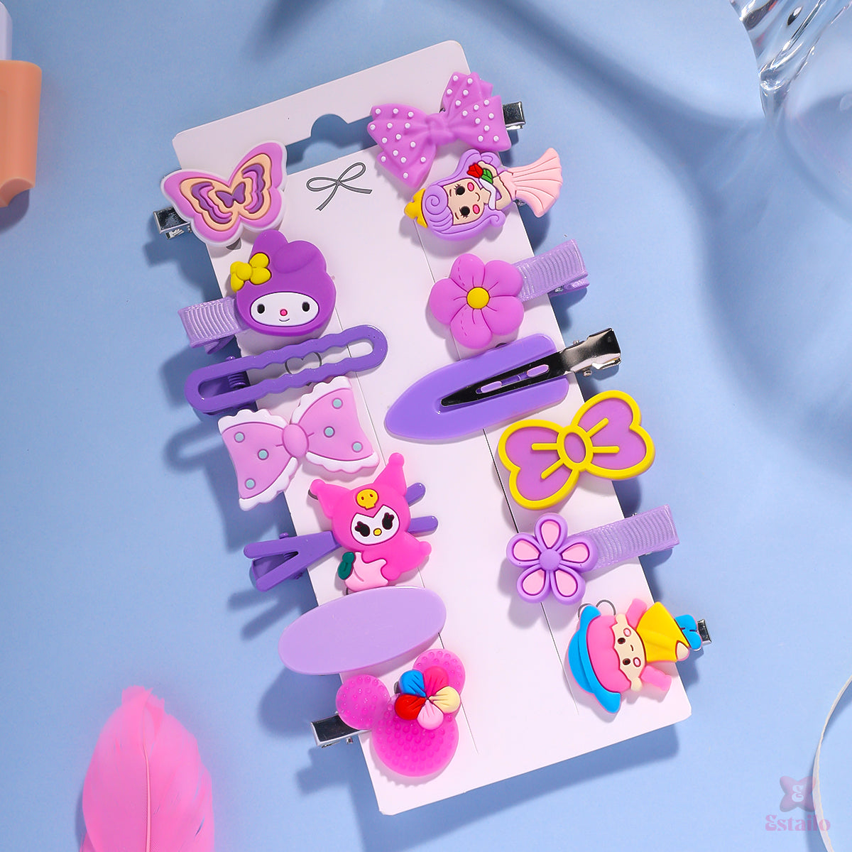 Purple Princess Clips