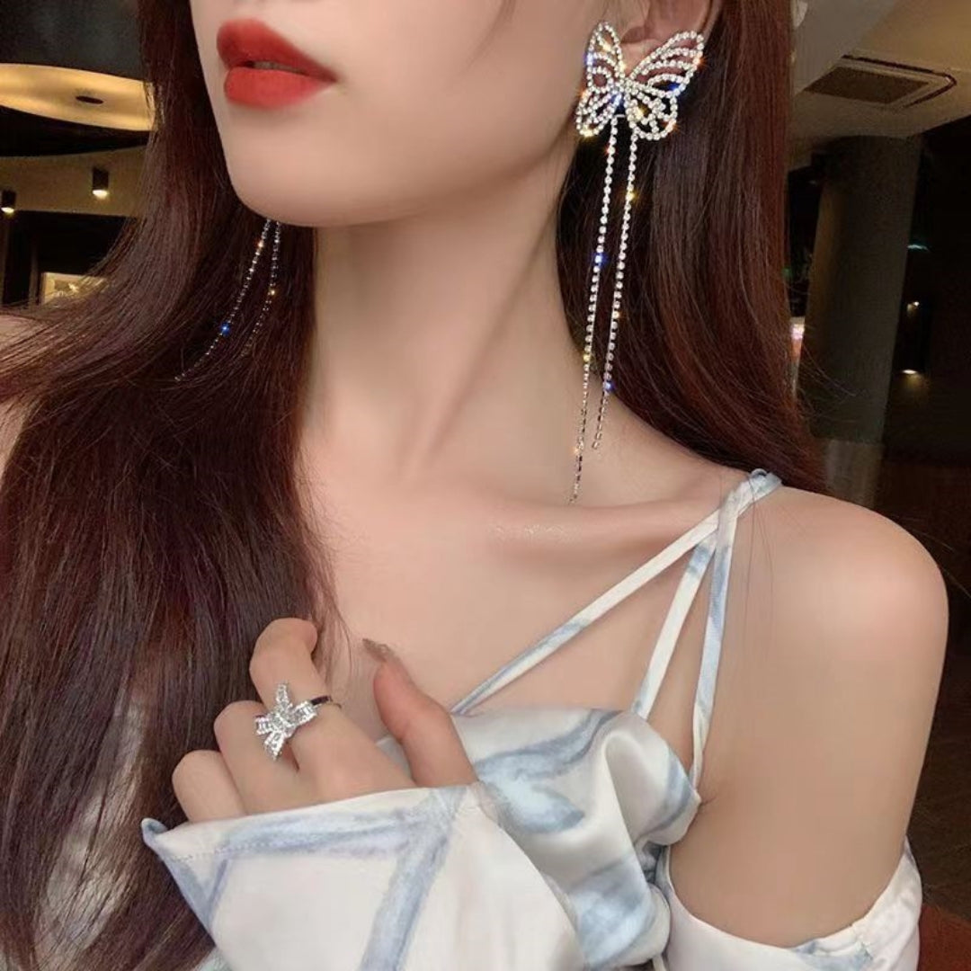 Sparkle Wing Cascades Earring