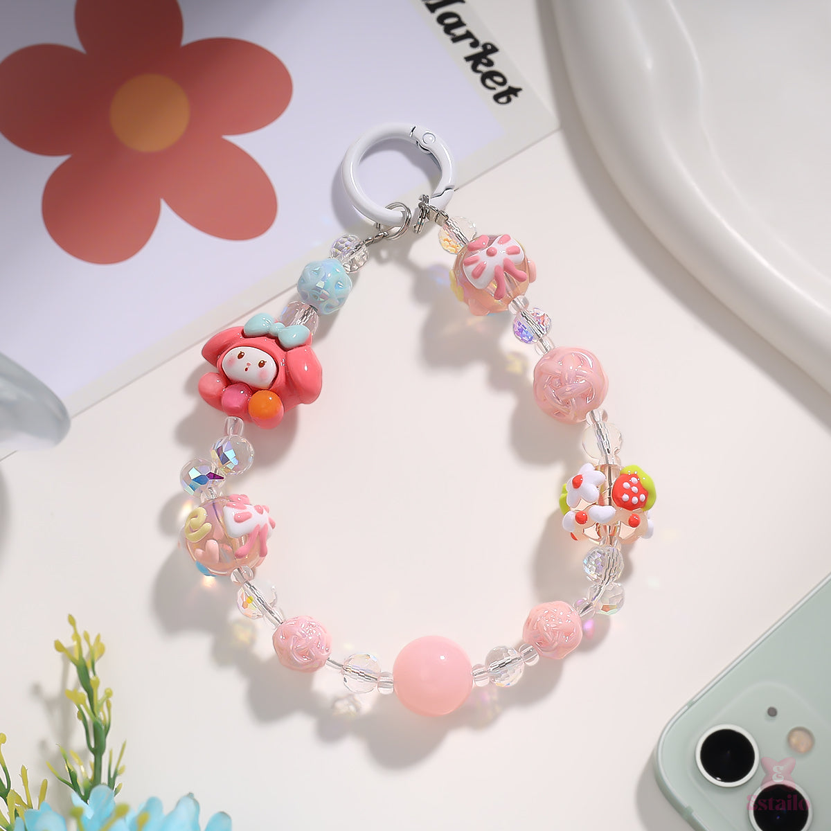 Peachy Paw Phone Charm