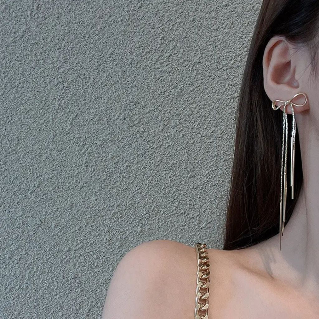 Knot Strings Statement Earrings