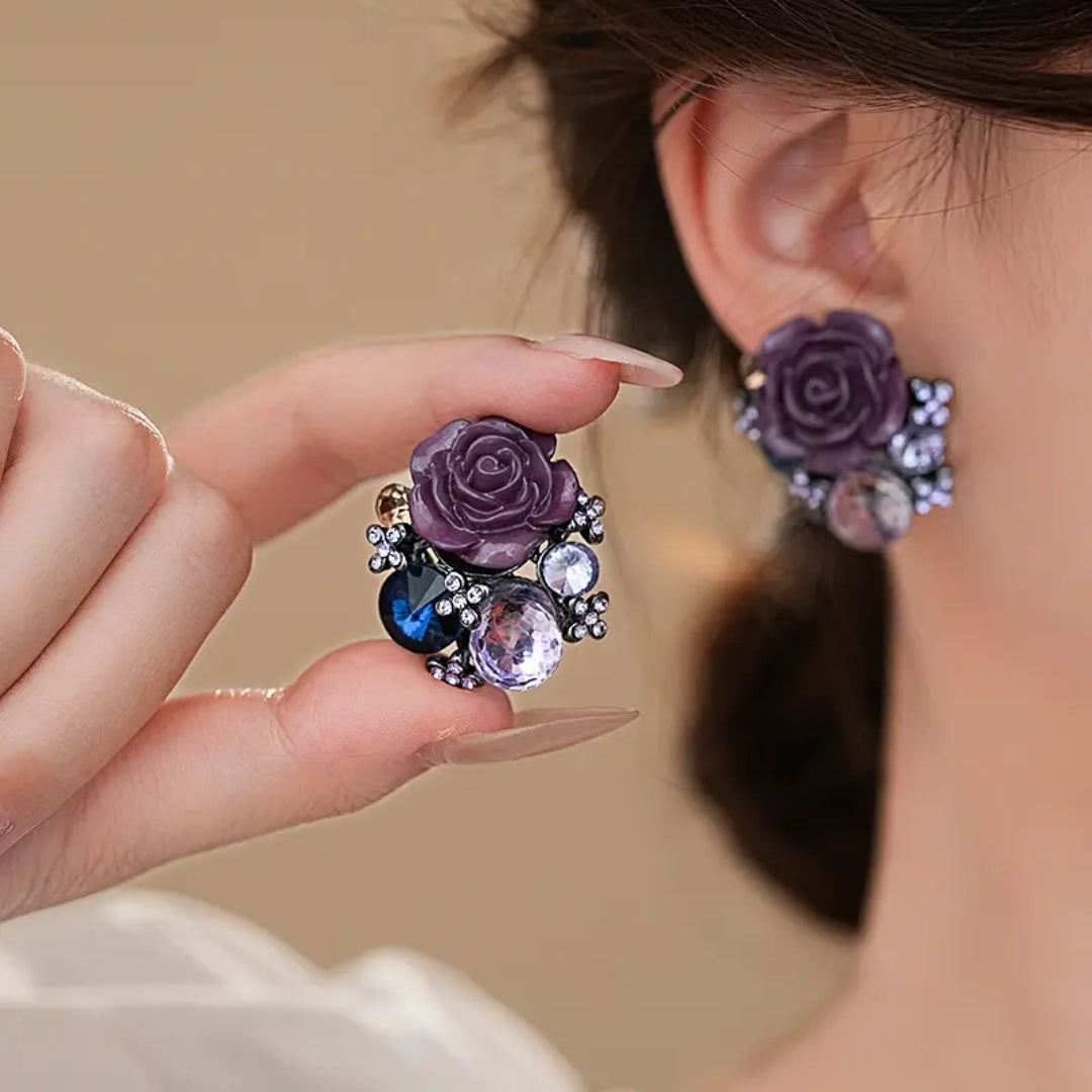 Royal Iris Studs Earrings