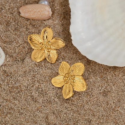 Golden Flower Earrings