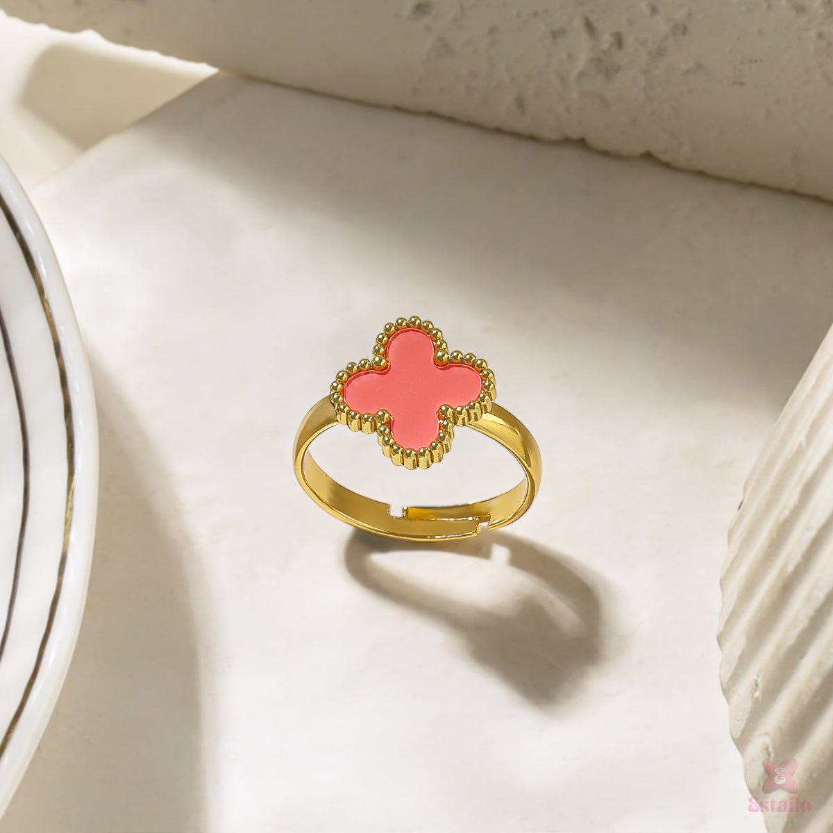 Blush Clover Ring