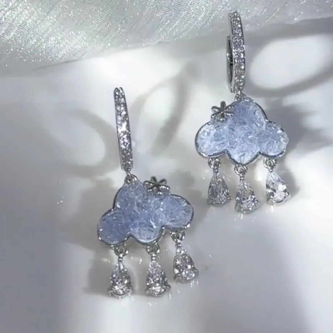 Sky Droplet Dangles Earring