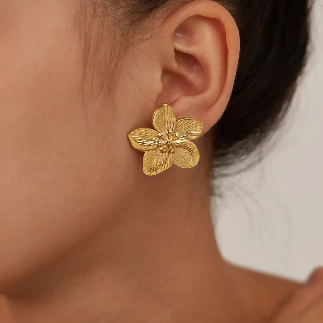 Golden Flower Earrings