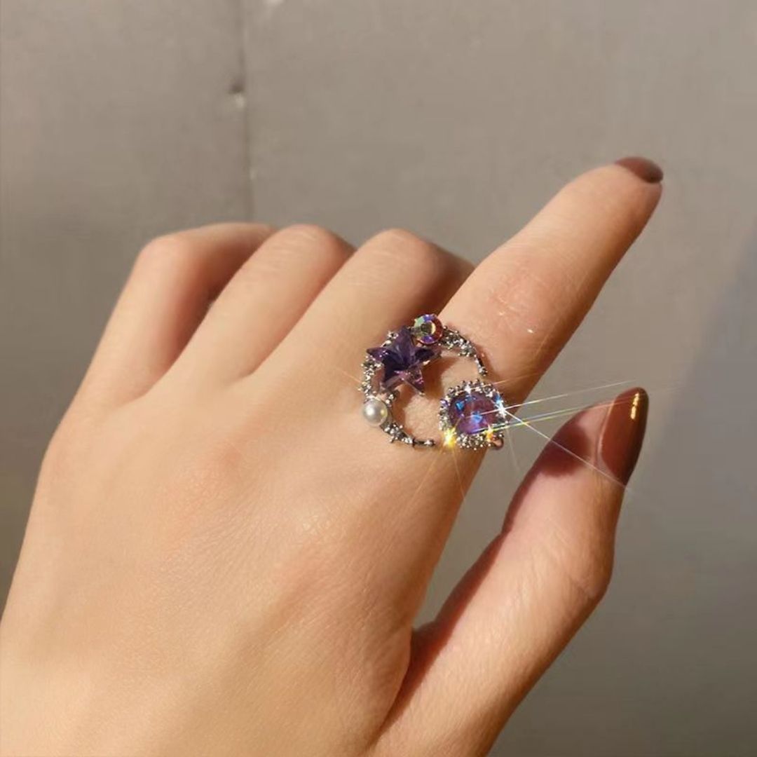 Moonlit Blossom Ring