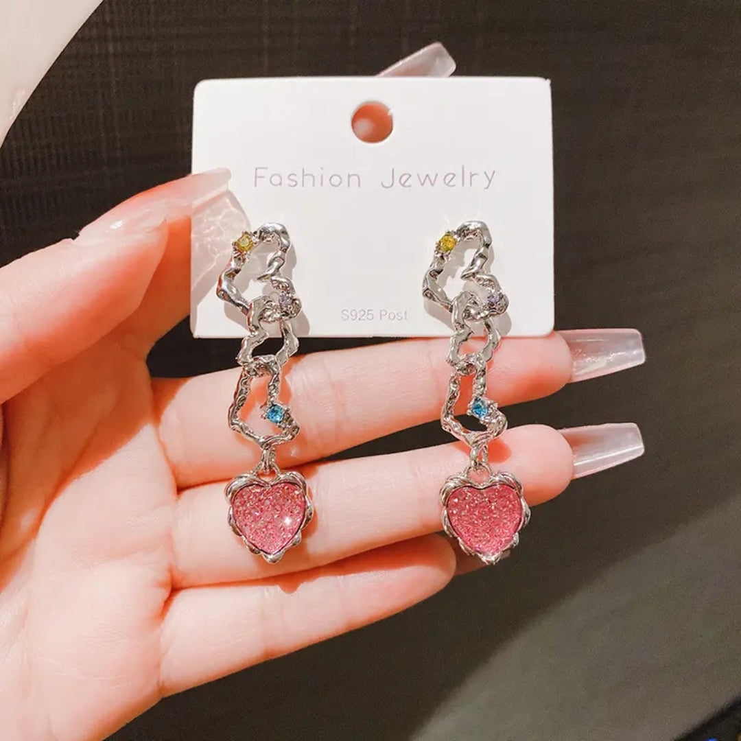 Chic Heart Trio Earrings