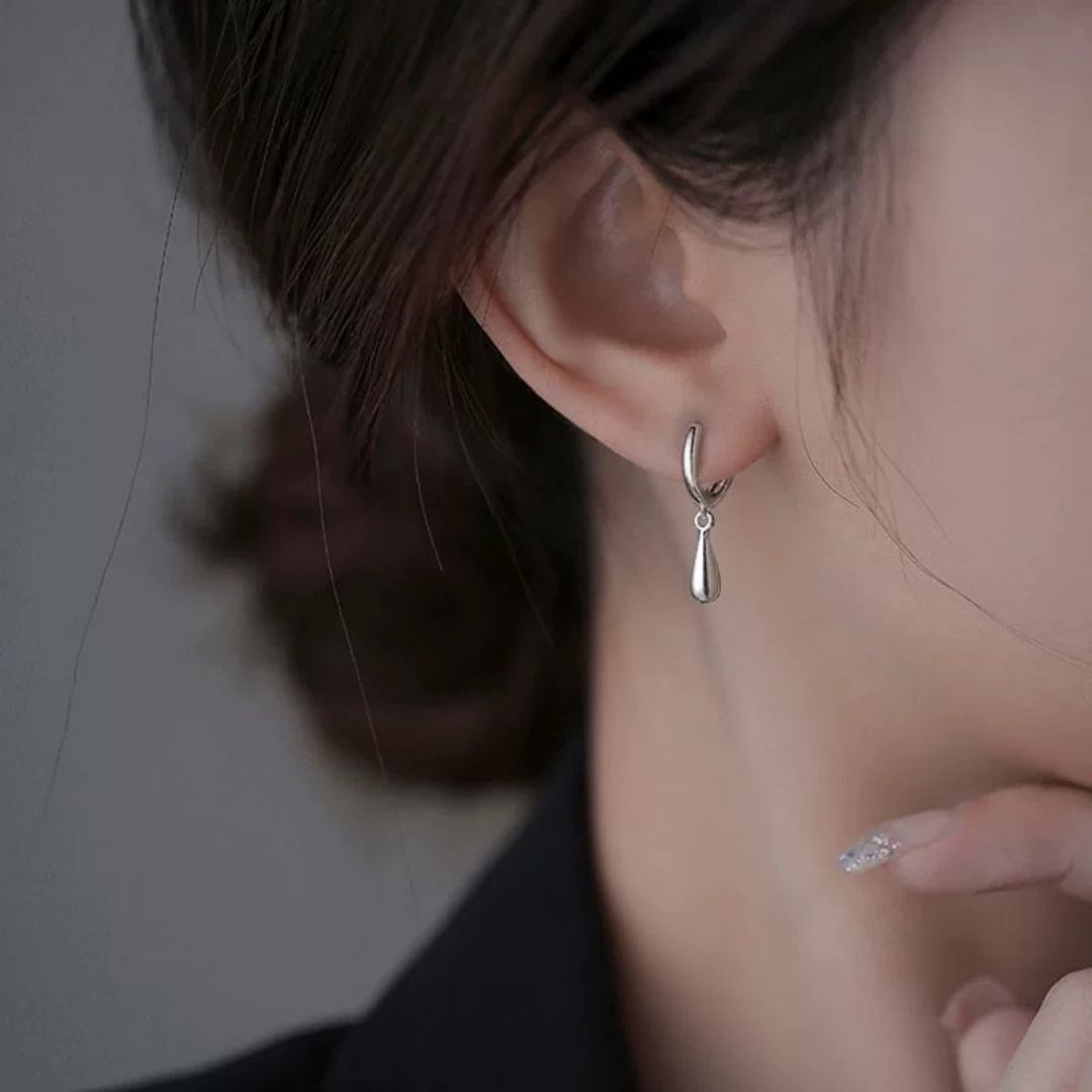 Luna Drop Hoops Earrings
