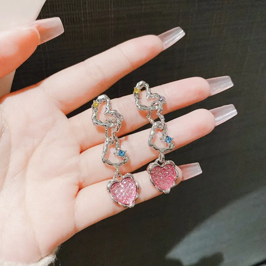 Chic Heart Trio Earrings
