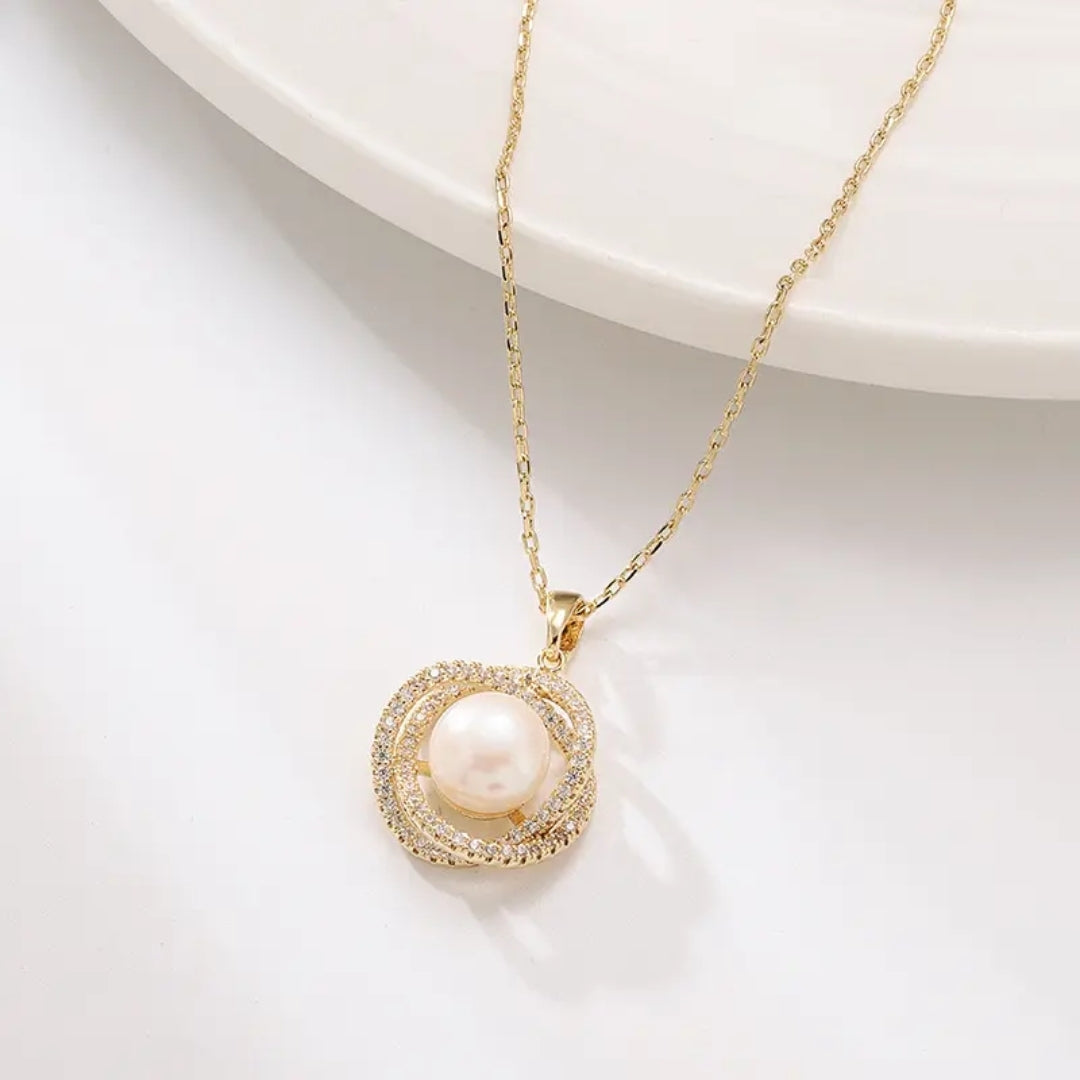 Celestial Pearl Drop Necklace