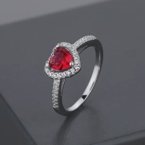 Regal Ruby Heart Ring