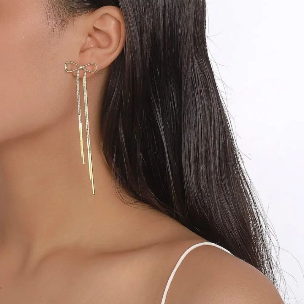 Knot Strings Statement Earrings