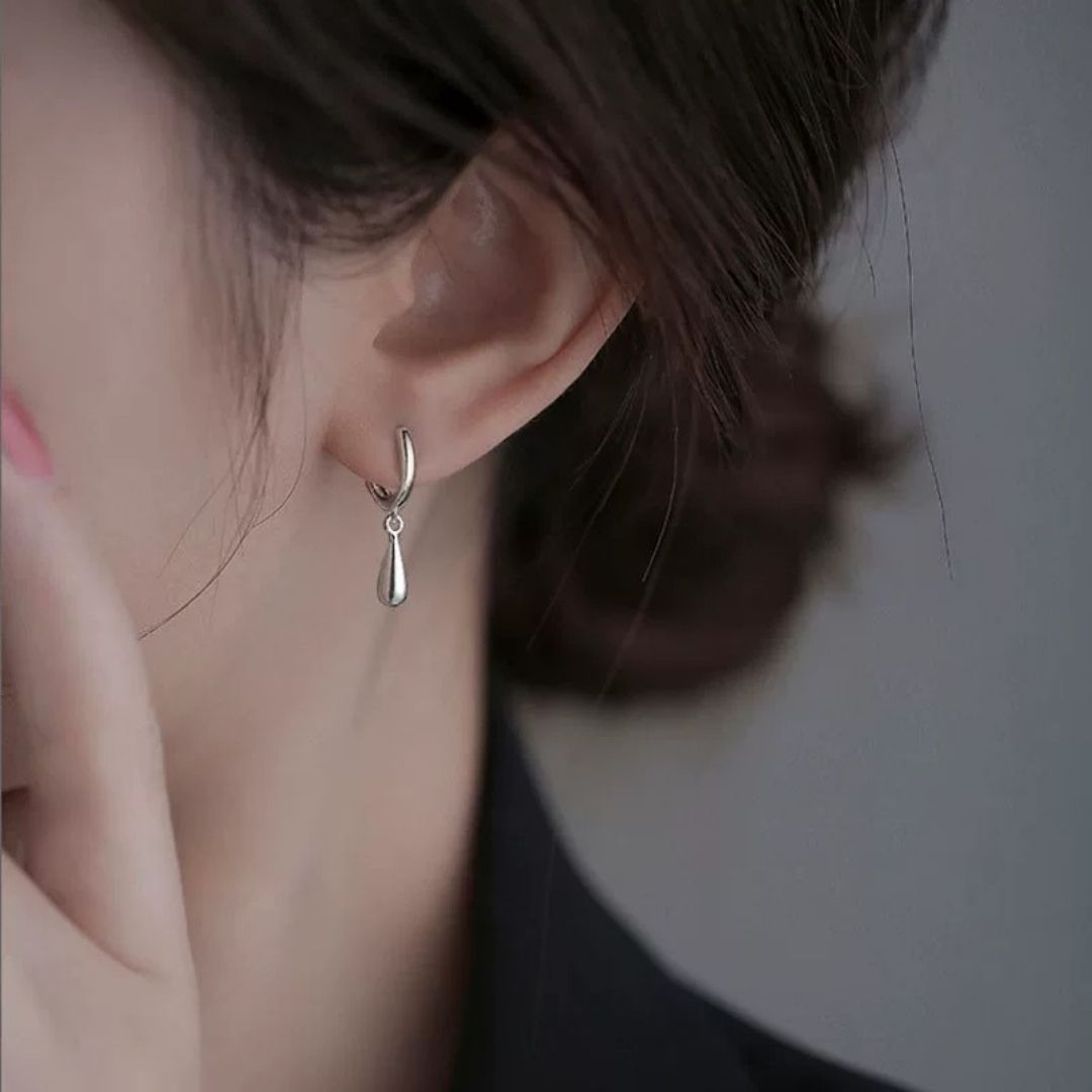 Luna Drop Hoops Earrings