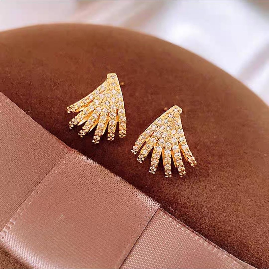 Gilded  Stardust Shell Earrings