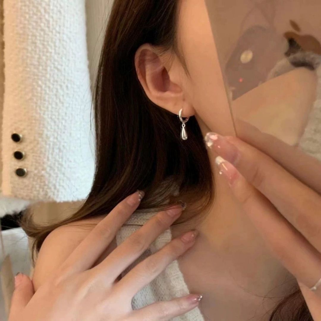 Luna Drop Hoops Earrings