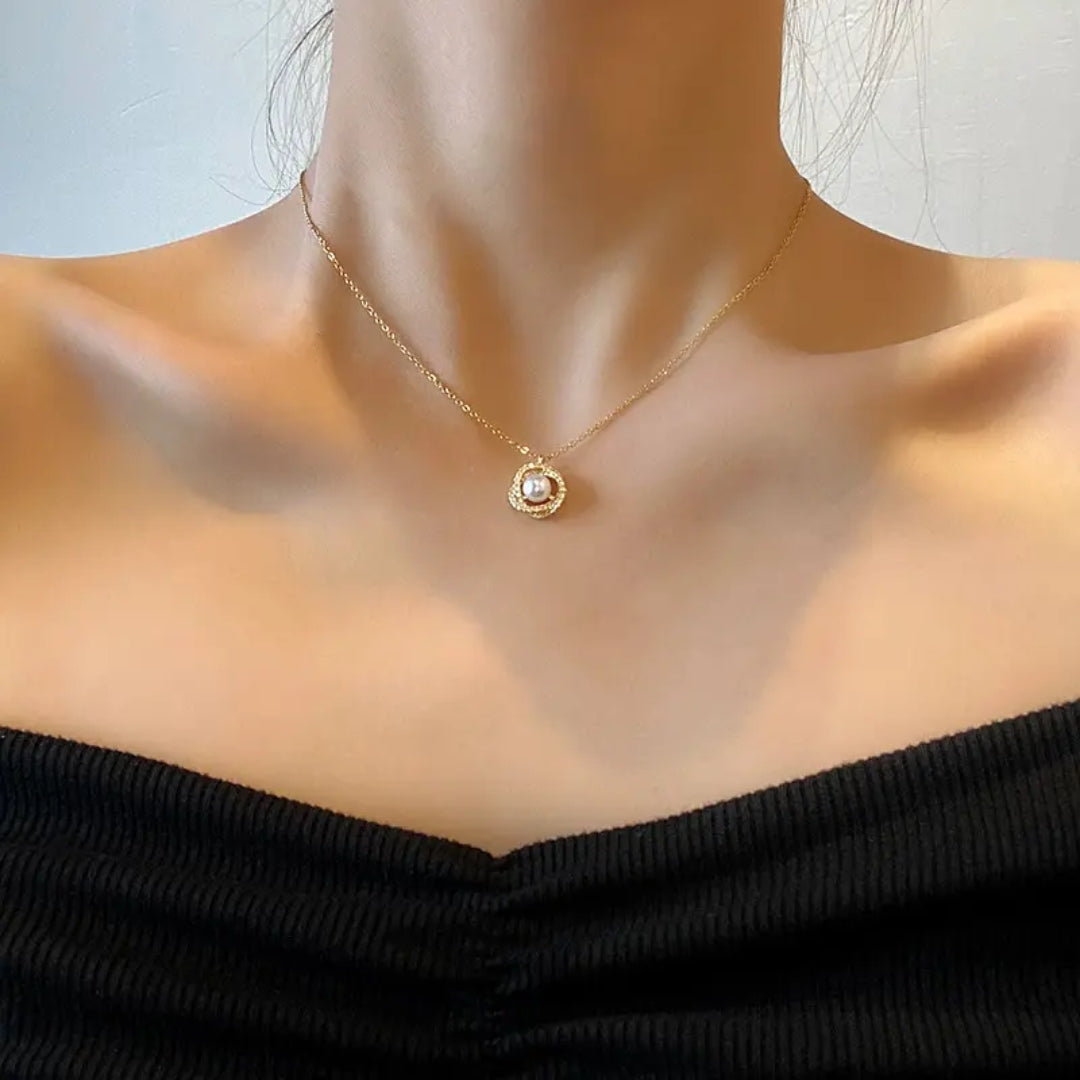 Celestial Pearl Drop Necklace