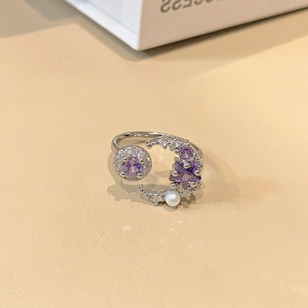 Moonlit Blossom Ring