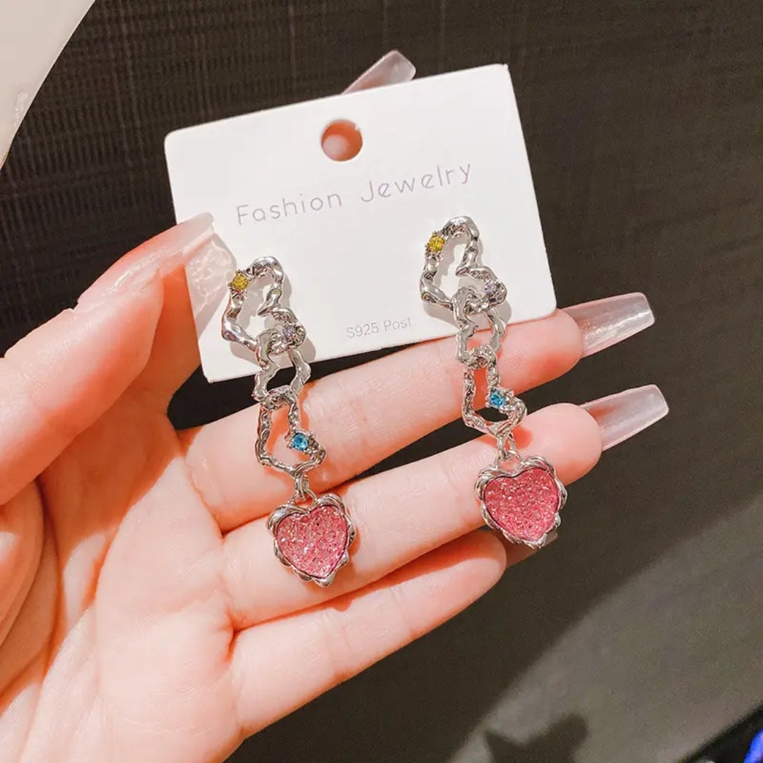 Chic Heart Trio Earrings