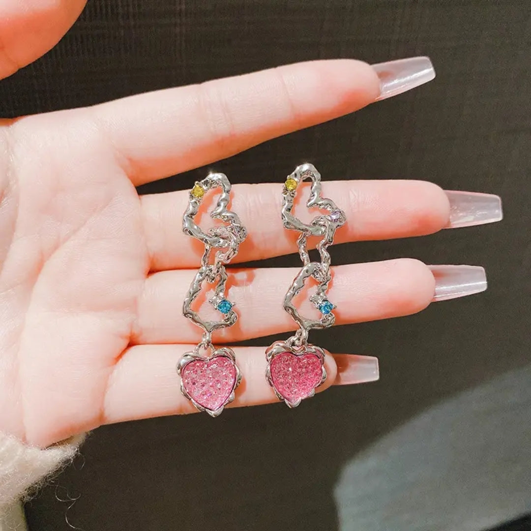Chic Heart Trio Earrings