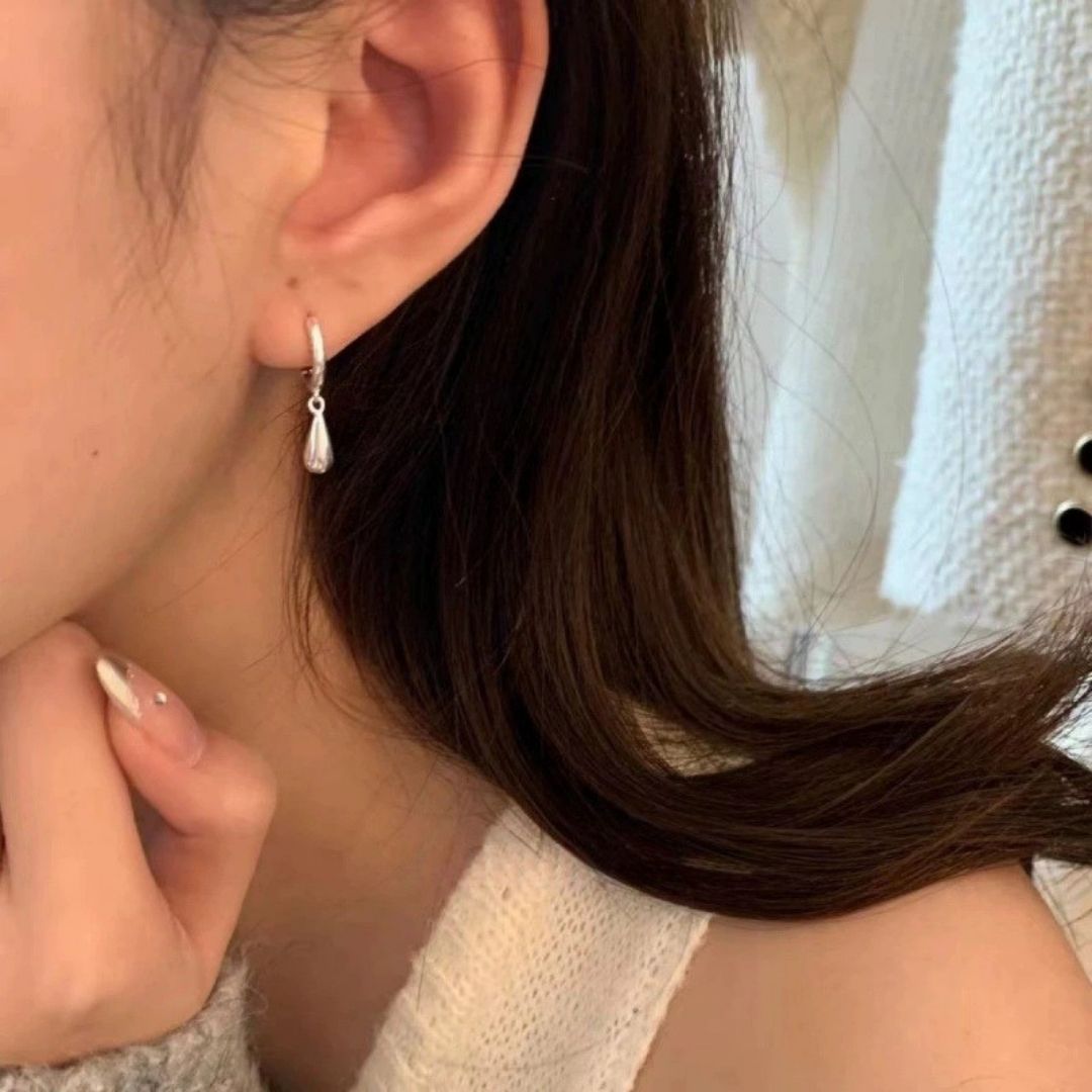 Luna Drop Hoops Earrings