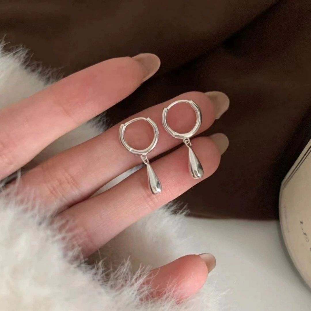 Luna Drop Hoops Earrings