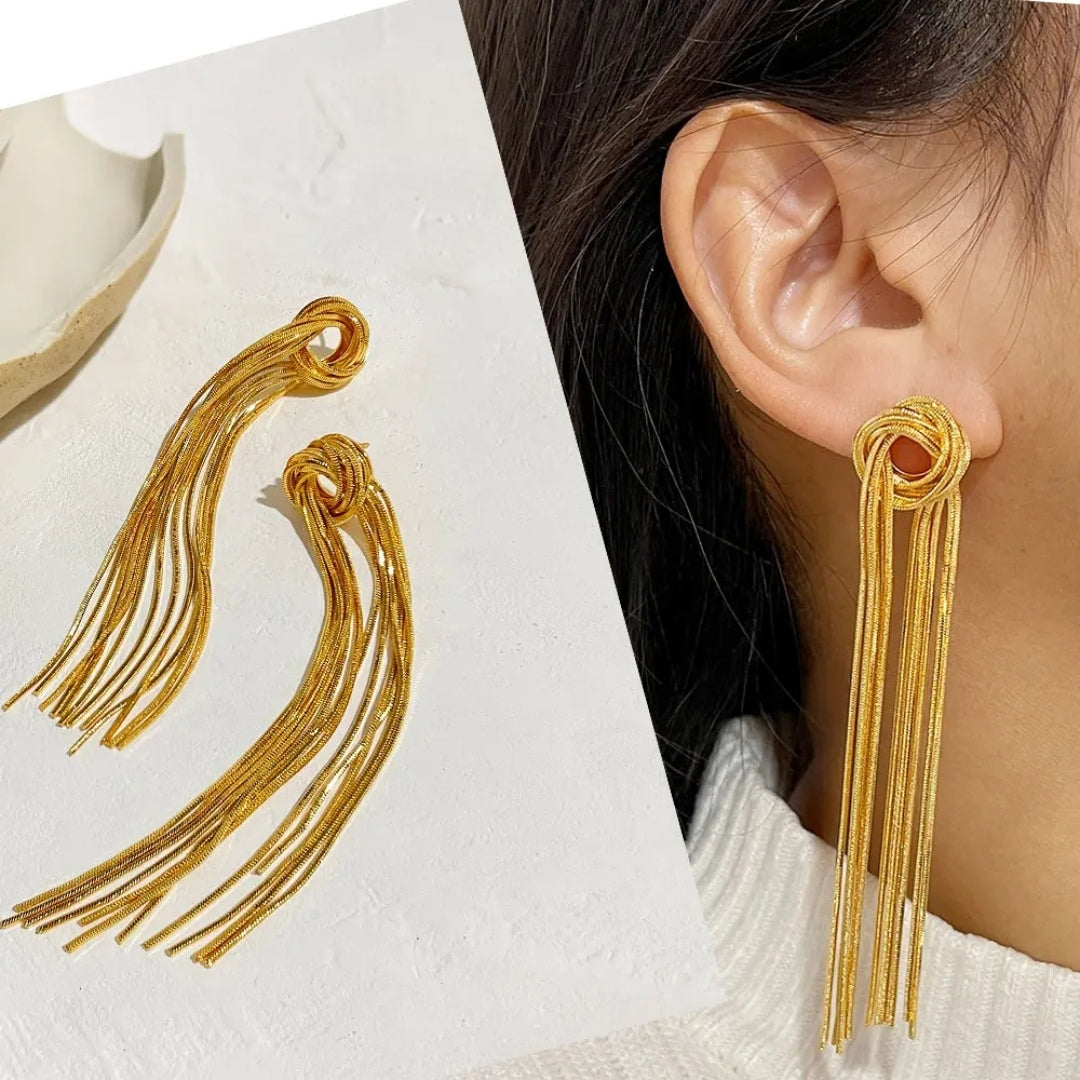 Serpentine Chain Dangler Earrings