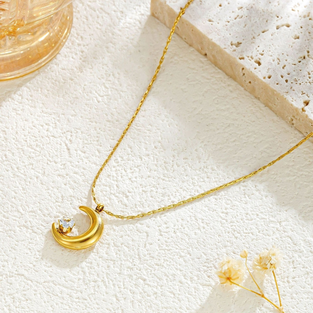 Dainty Moonstone Delight Necklace