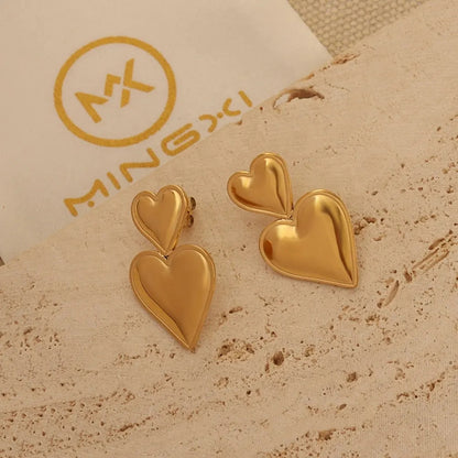 Golden Heart Earrings