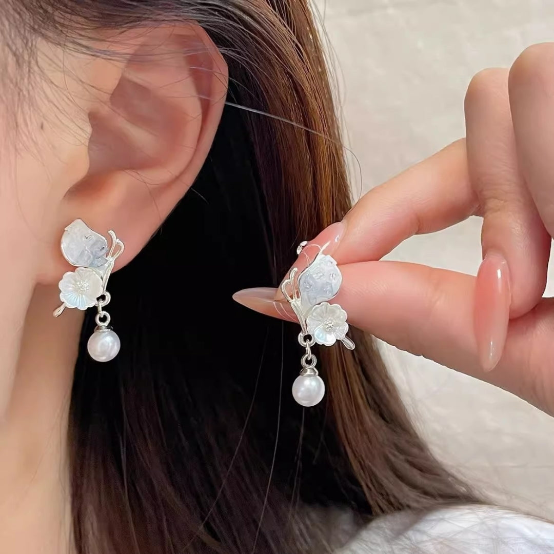 Harmony Pearl & Flower Earrings