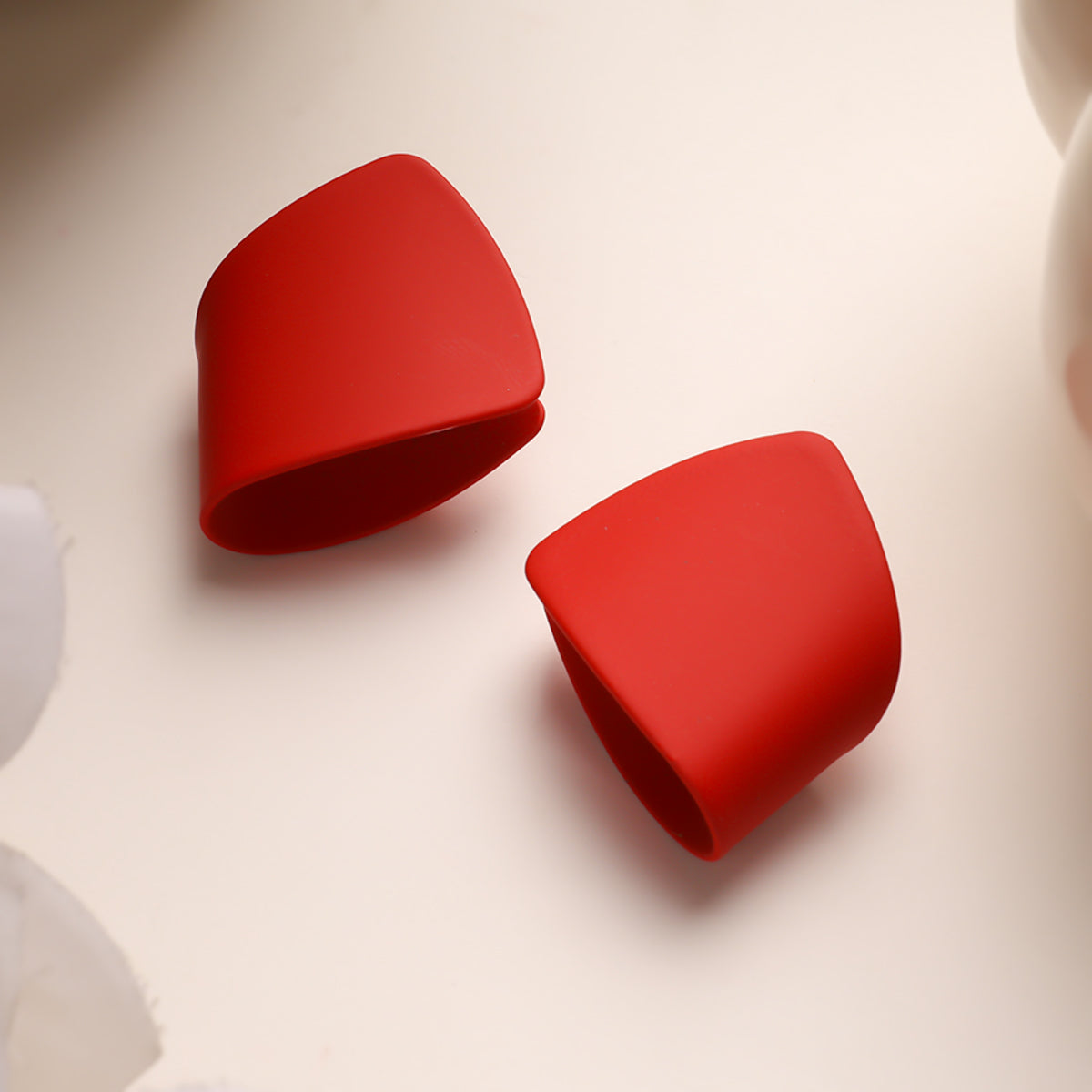 Romantic Red Petal studs Earrings