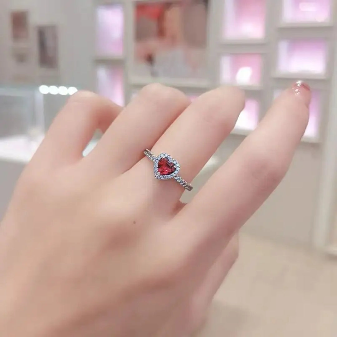Regal Ruby Heart Ring