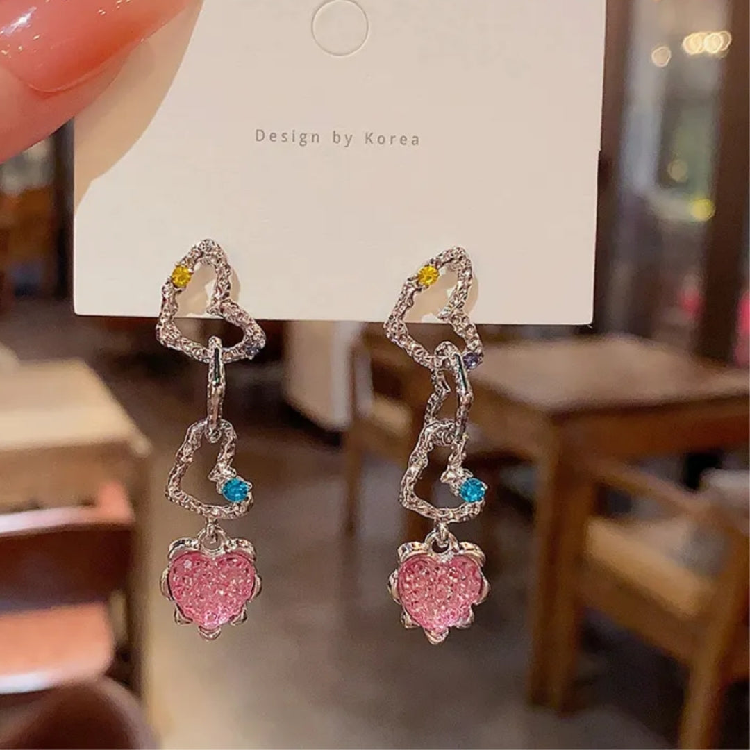 Chic Heart Trio Earrings