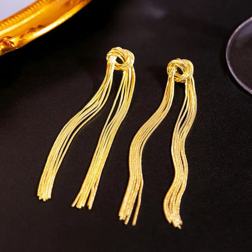Serpentine Chain Dangler Earrings