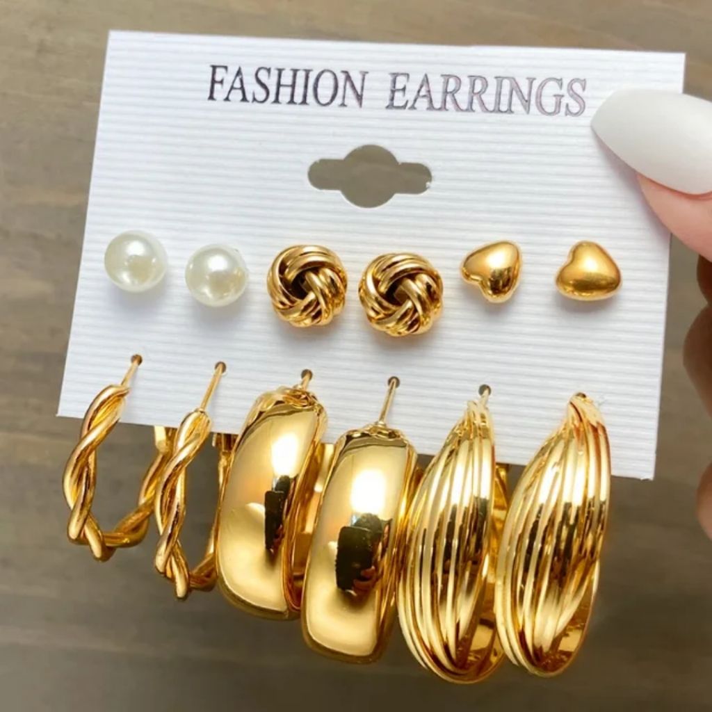 Glossy Halo Earrings Combo