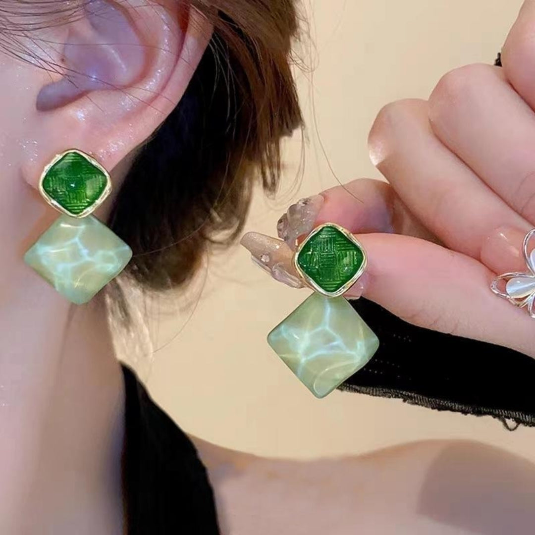 Emerald Envy Drops Earrings