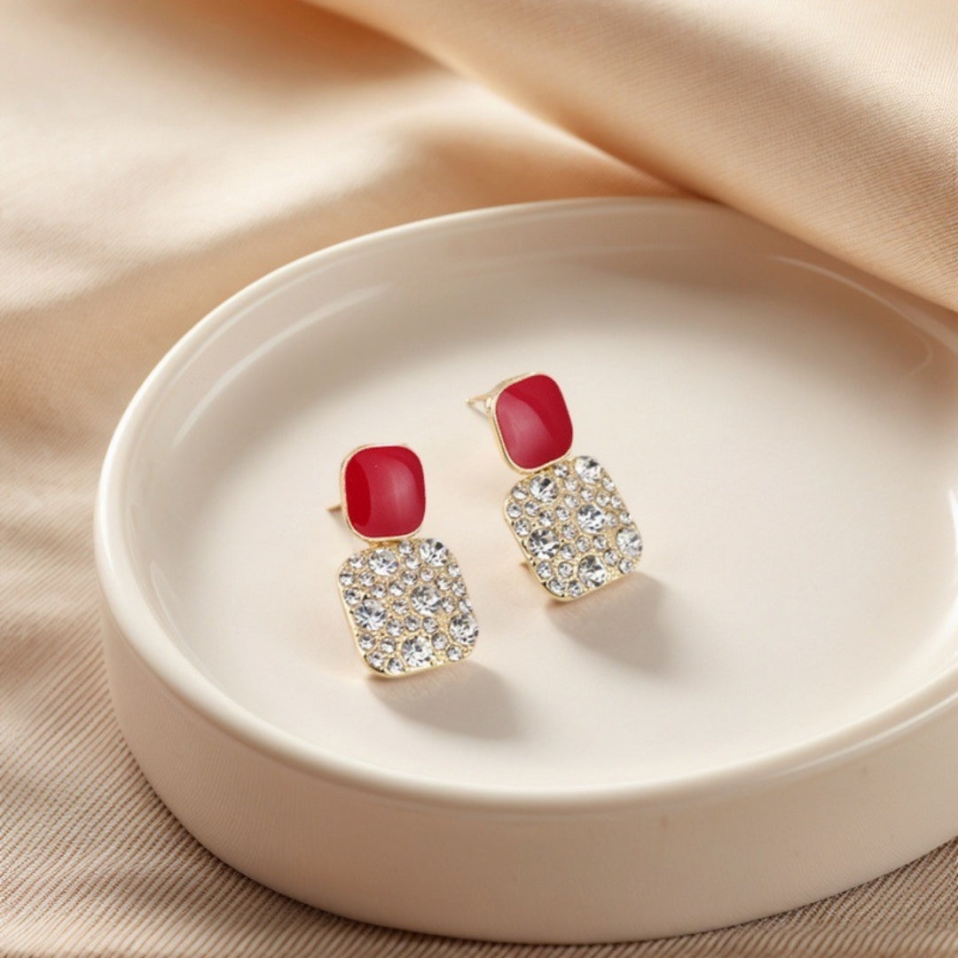 Duchess Red Crystal Drops Earring