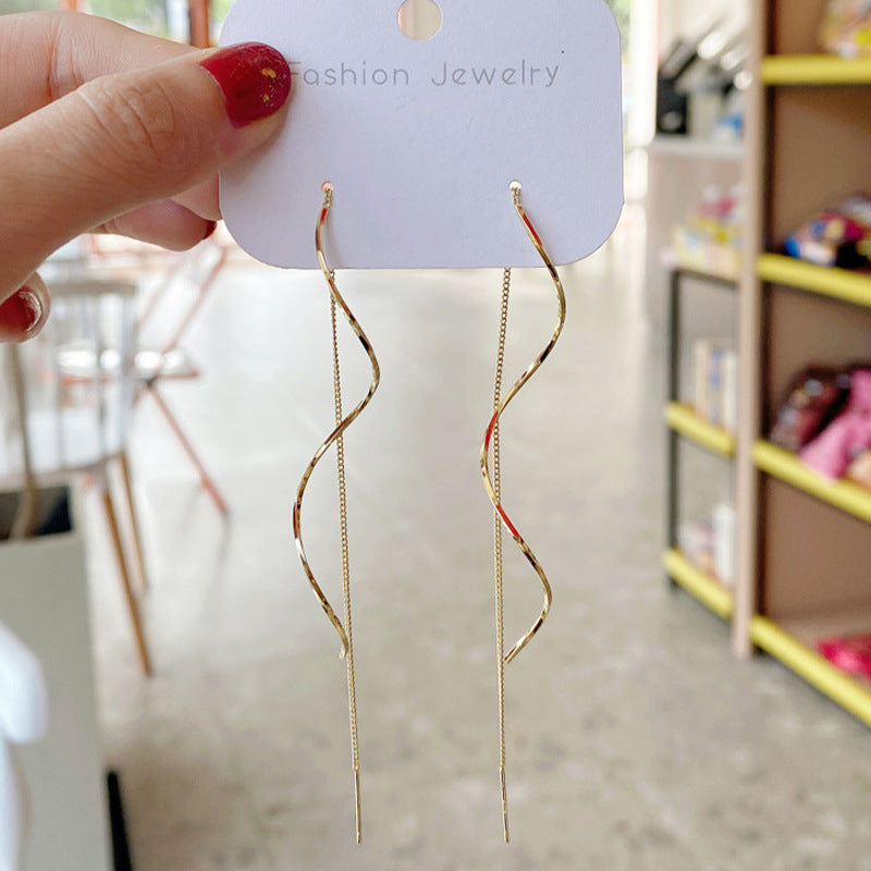 Serpentine Wave Danglers Earrings