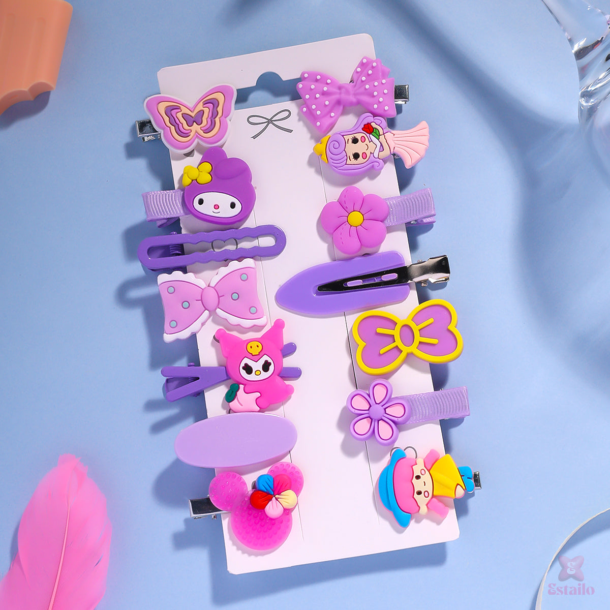 Purple Princess Clips