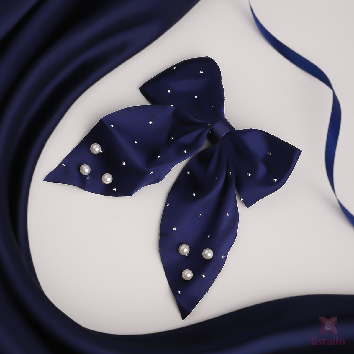 Midnight Bow Hair Clip