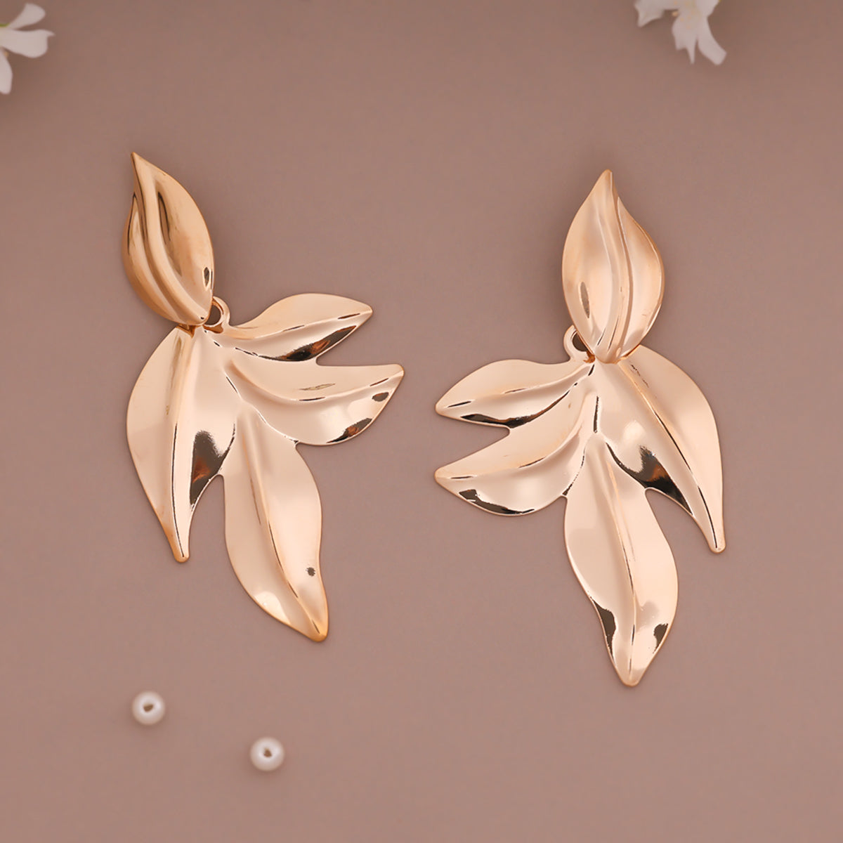 Shimmering Twig Statement Earrings