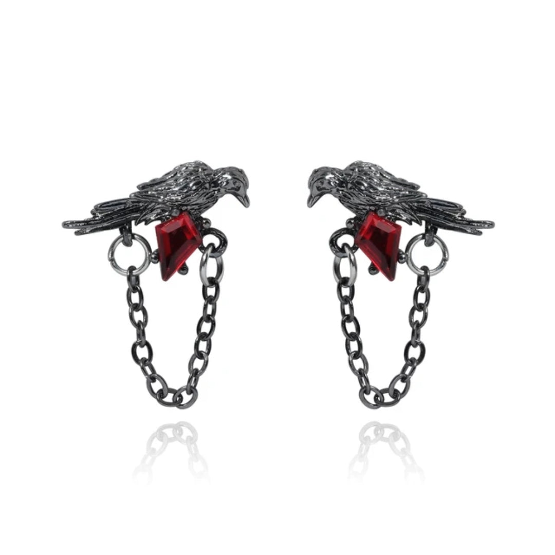 Obsidian Wings Earrings