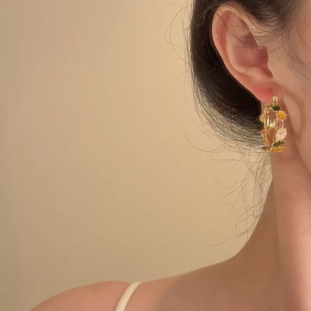 Summer Meadow Hoops Earrings