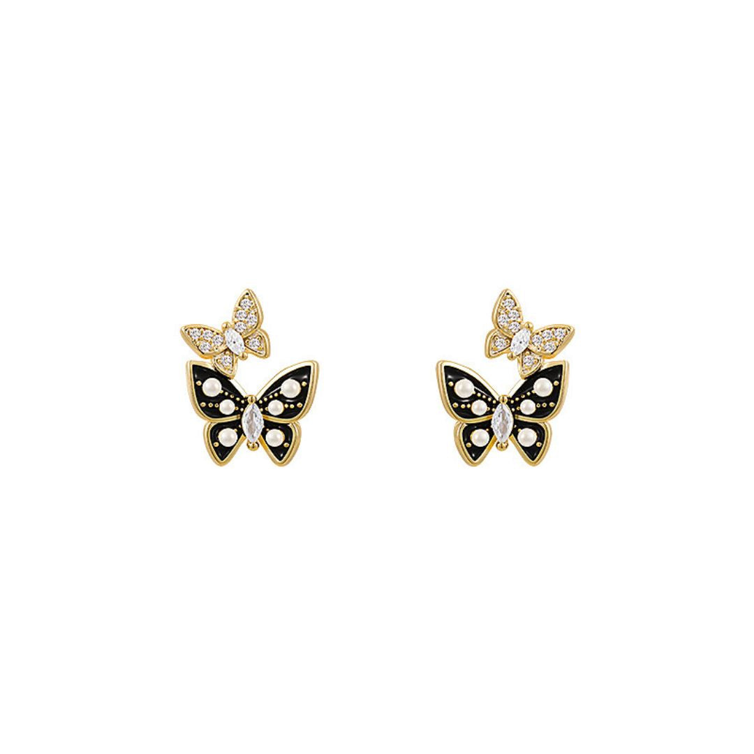 Midnight Monarch Studs Earrings