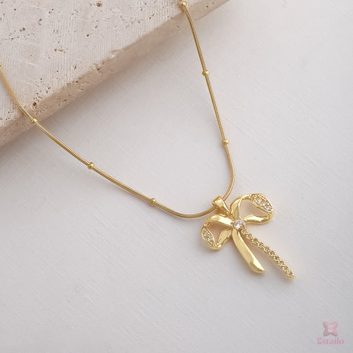 Tropical Glow Bow Necklace