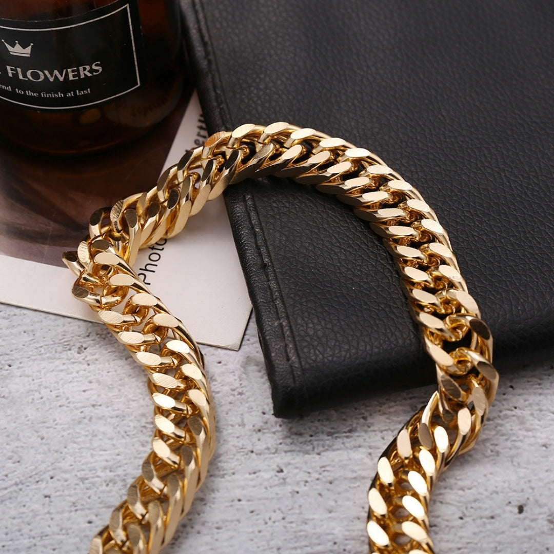 Golden Miami Curb Necklace