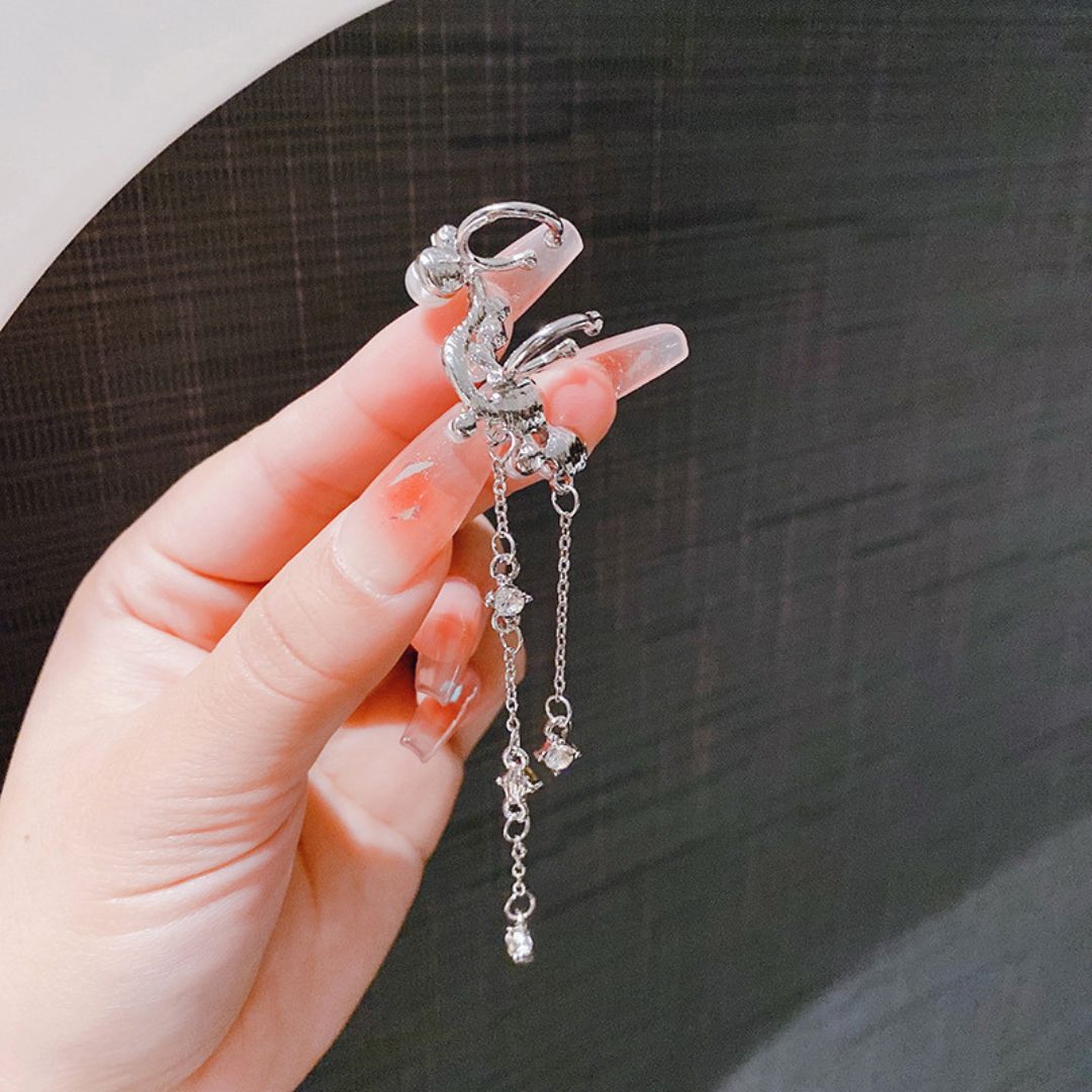 Starlight Pearl Drop Cuff Earrings