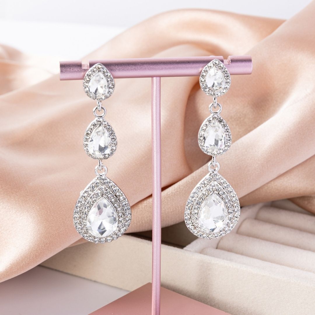 Triple Cascade Earrings